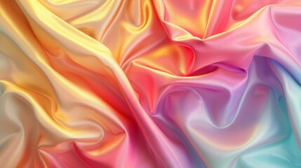 Obraz premium abstract gradient background - rainbow - like fabric - 3d rendering