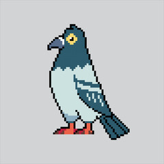 Pixel art illustration Pigeon. Pixelated Pigeon. Pigeon Bird pixelated for the pixel art game and icon for website and video game. old school retro.