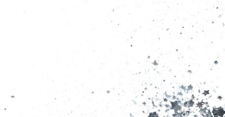 Stardust Christmas Shower: Mesmerizing 3D Illustration Depicting Descending Holiday Star Particles