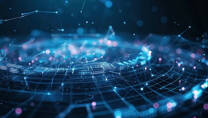 Obraz premium Abstract Digital Network and Connections