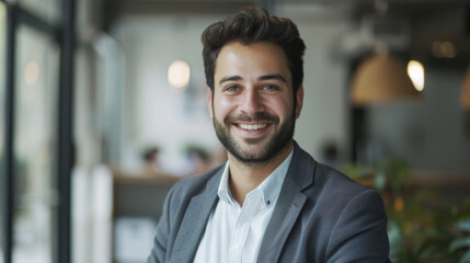 Fototapeta premium a young CEO leading by example in the workplace