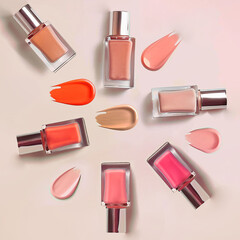 The Elegant Nail Polish Bottle Mockup: High-Resolution Product Display for Cosmetics. Ideal for product catalogs, marketing materials, social media campaigns, e-commerce websites, and more.