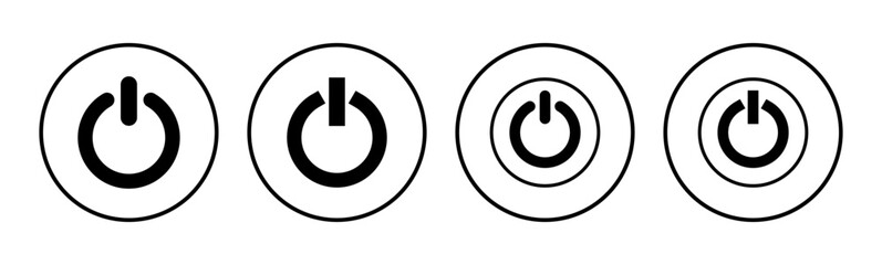 Power icon set. Power Switch Icon. Electric power