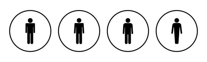 Man icon set. male icon vector. human symbol