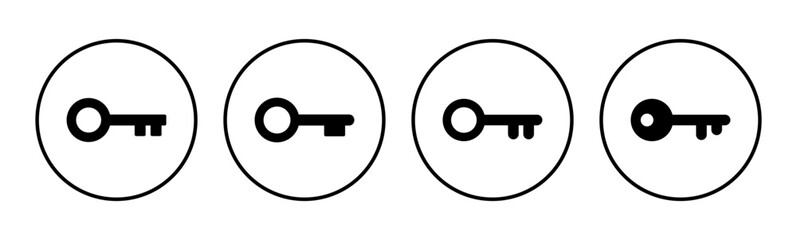 Key icon set. Key vector icon. Key symbol