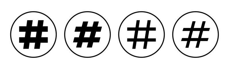Obraz premium Hashtag icon set. hashtag symbol