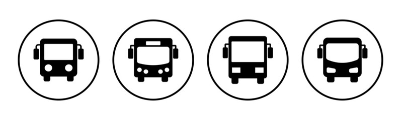 Bus icon set. bus vector icon