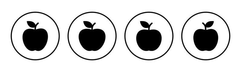 Apple icon set. Apple vector icon. apple symbols for your web design.