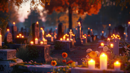 photo of the cemetery on All Saints' Day