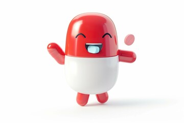 Naklejka premium Medicine shaped funny character