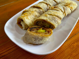 Taiwan food, Pancake beef roll