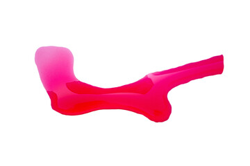 spilled red wine on white background, clipping path