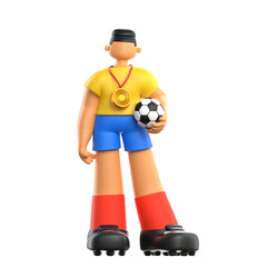 Soccer Player 3d Illustration