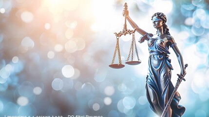 Obraz premium lady law with bokeh background