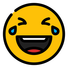 laughing face expression icon 