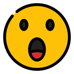 shocked face expression icon 