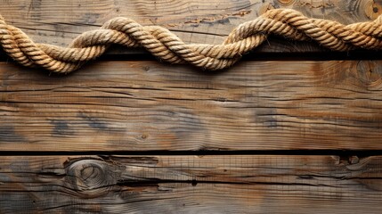 Obraz premium A rope is tied to a wooden board