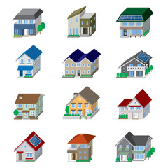 Fototapeta premium 家の立体ベクターイラスト.