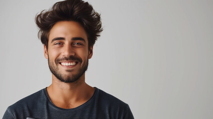 Obraz premium Beaming Male Tech Employee Holding Smartphone