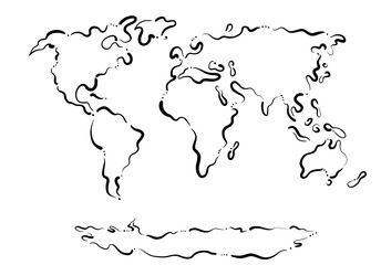 Ilustración Mapa Mundi © fiorella