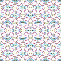 Digital illustration of a vibrant colorful kaleidoscopic background for wallpapers