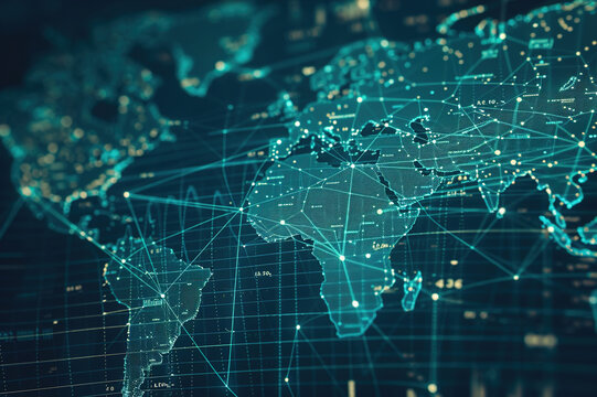 International wire transfer processing: Screens showing global money transfer systems and currency conversion rates. - Powered by Adobe