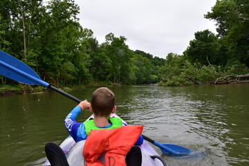 Boy on a Kayak
