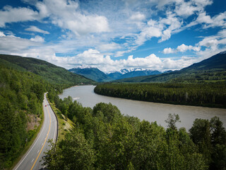 The Skeena River between Terrace and Prince Rupert BC, Canada.