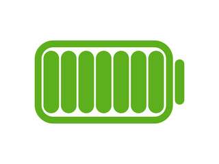 Battery Fully Charged Icon. Battery 100% Symbol Icon.