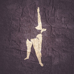 Beautiful plus size woman wearing underwear or swimsuit. Body positive concept. Attractive overweight girl doing stretching exercise. For Fat acceptance movement.