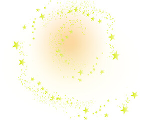 渦巻く星の綺麗な装飾ラインイラスト素材