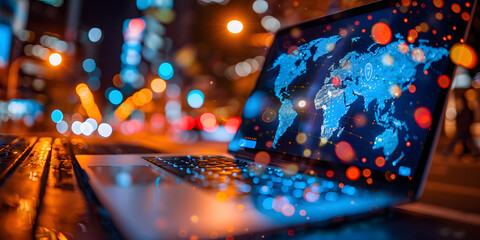 Notebook com tela de globo