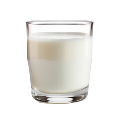 Glass of milk  isolate on transparent png.
                        