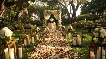 Very beautiful and aesthetic outdoor wedding decorations