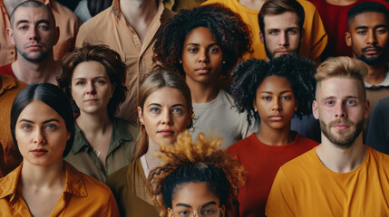 Fototapeta premium A portrait of a diverse group of people standing together, showcasing unity and diversity