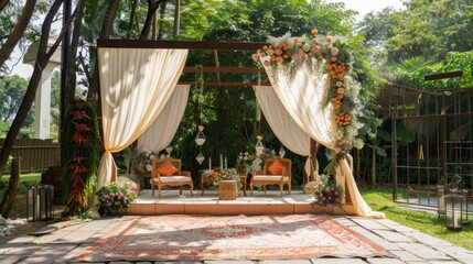 Very beautiful and aesthetic outdoor wedding decorations
