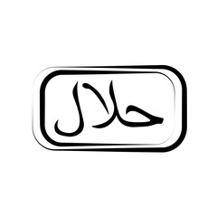 Halal tag icon template