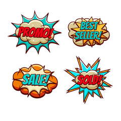 set of speech bubbles. Comic text sound effects. Banner, poster, sticker concept.