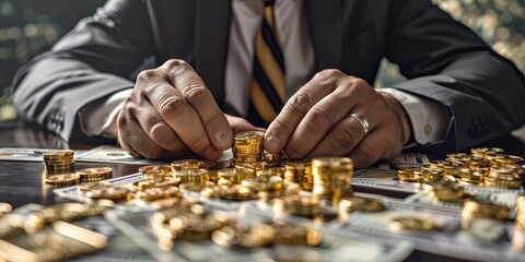 rich man counting his money