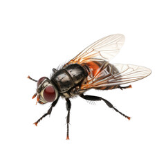 Fly , Blowfly  isolate on transparent png.