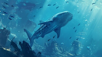 Fototapeta premium The concept of International Whale Shark Day