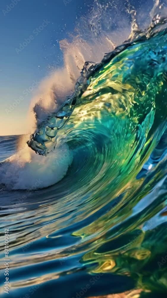 Canvas Prints colorful waves cascade in a mesmerizing display of nature's artistry