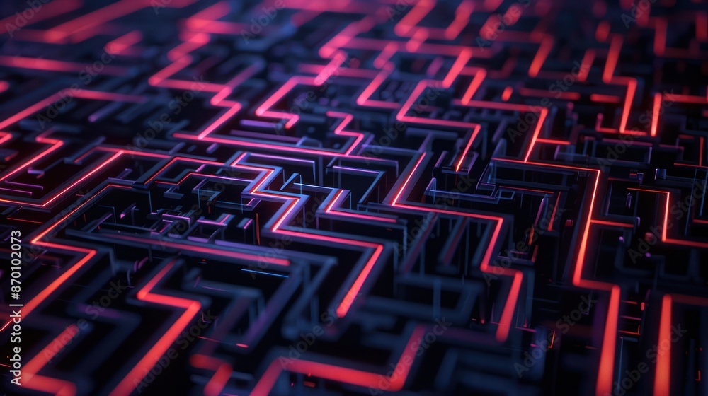 Wall mural circuits in vertical maze