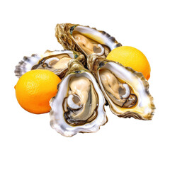 Naklejka premium Oysters isolate on transparent png.