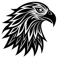 eagle head isolated on white