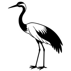crane icon silhouette vector art illustration