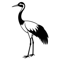 Obraz premium crane icon silhouette vector art illustration