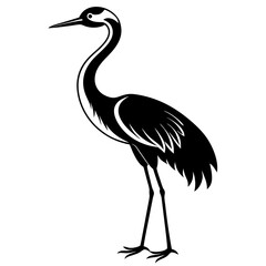 Obraz premium crane icon silhouette vector art illustration