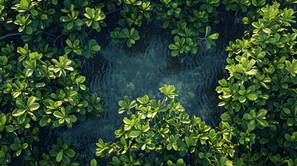 Naklejka premium World Mangrove Day Concept with copy space