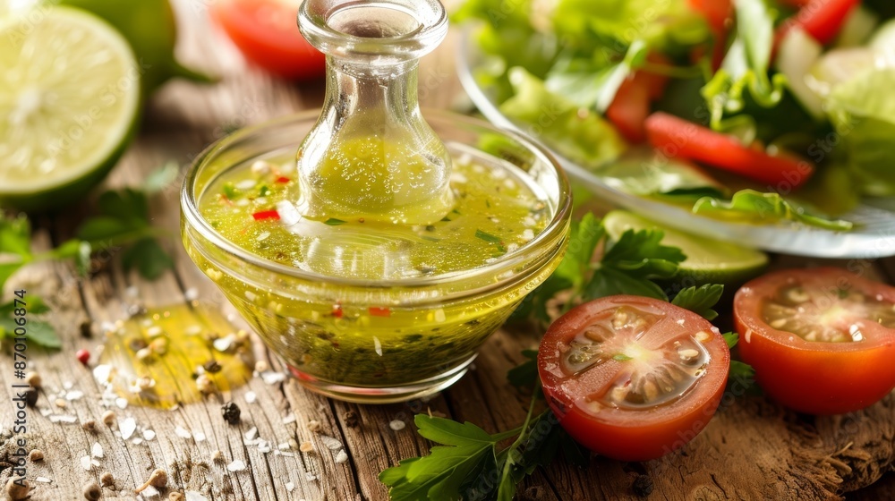 Poster freshly squeezed lime juice mixed with antioxidantrich olive oil creating a light and refreshing dre